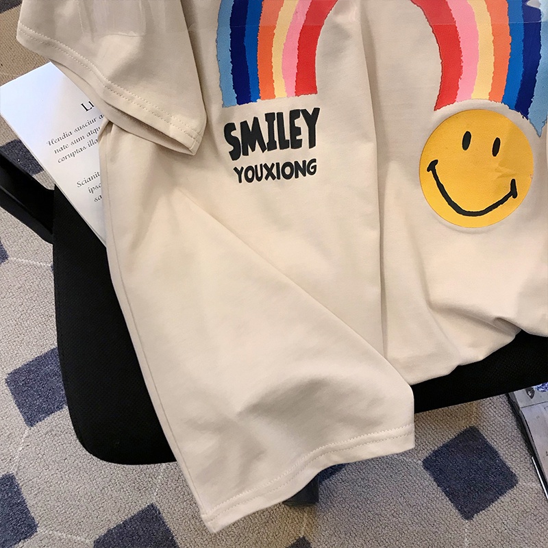 Áo thun NRVP tay ngắn in hình thời trang đường phố Hàn Quốc cho nữ