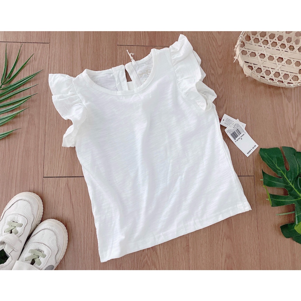 Áo cotton Jessica Jimpson tay nhún xòe 3 màu BG size 12m - 6y