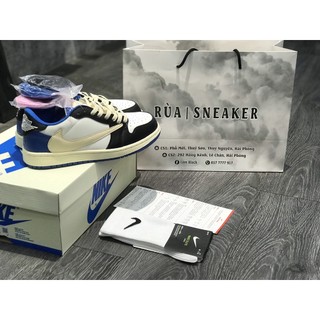 Siêu phẩm giày thể thao sneaker j/d tra/vis xanh thấp siêu hot cao cấp ảnh thật + freeship + tặng tất
