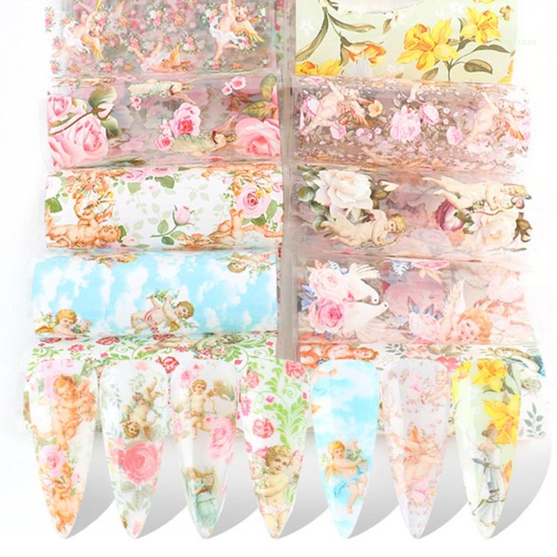 Hộp Giấy Foil Họa Tiết Thiên Thần Trang Trí Móng Tay Nghệ Thuật Cho Nữ