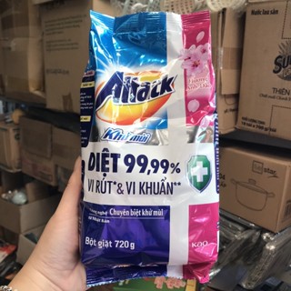 BỘT GIẶT ATTACK KHỬ MÙI MỚI 720G