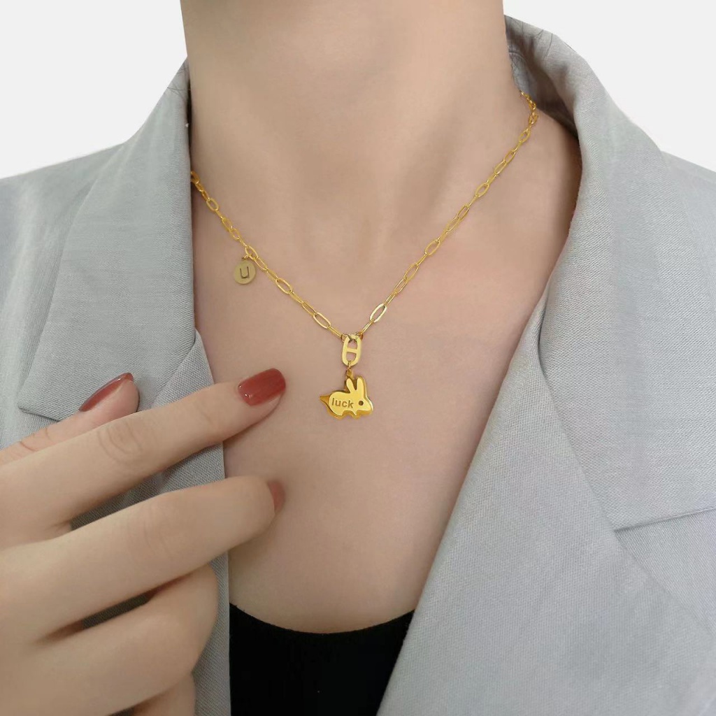 Vòng cổ Mặt Thỏ May Mắn Năm Mới Phong Cách Trung Hoa