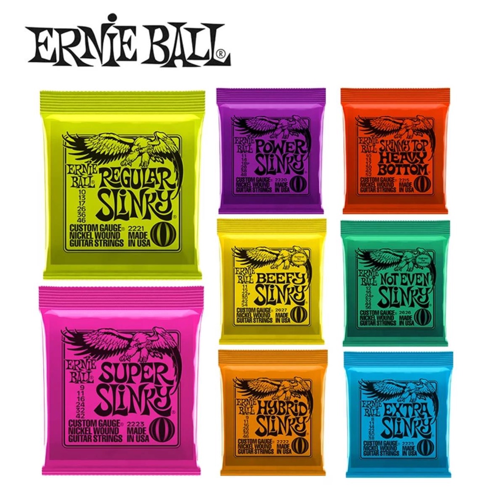 Ernie Ball 2221 2222 2223 Dây guitar điện siêu mỏng chơi nhạc heavy metal rock