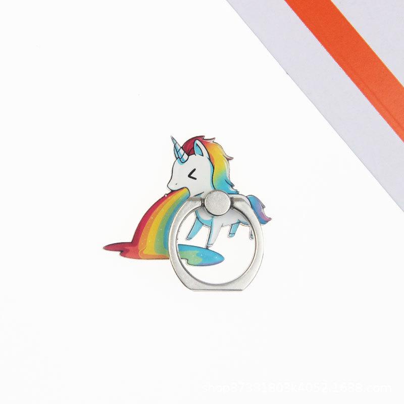 New Cartoon Cute Rainbow Unicorn Mobile Phone Ring Holder Phone Bracket Phone Buckle Dây điện thoại di động