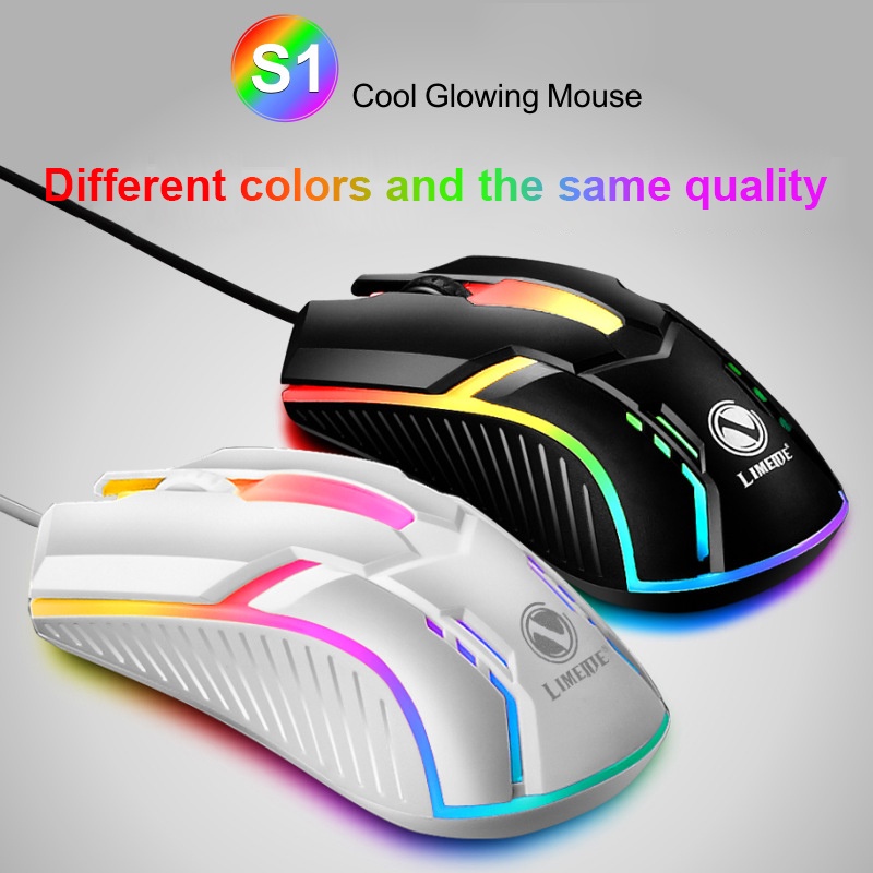 Chuột Phát Sáng Có Dây S1 Chuột Usb Đèn Nền Chuột Chơi Game Cạnh Tranh Chuột Phát Sáng Văn Phòng Máy Tính Xách Tay Okase