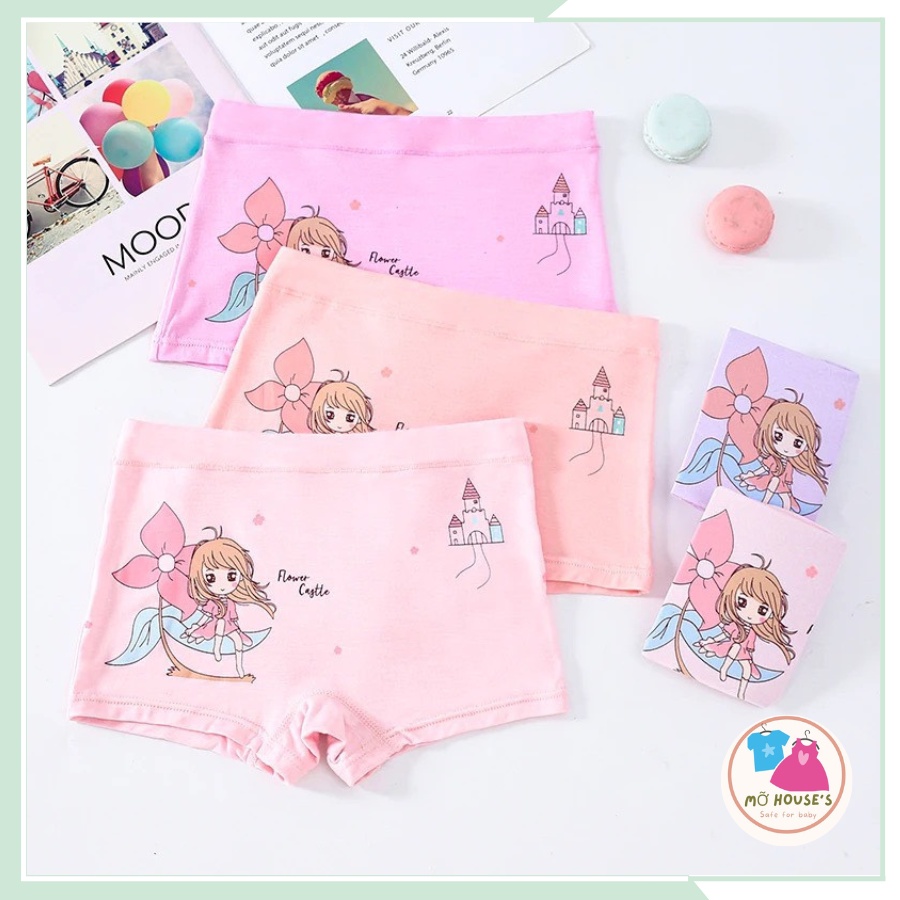 Quần chip bé gái, quần chip đùi cho bé, quần lót co dãn mặc thoải mái chất liệu cao cấp QCBG01