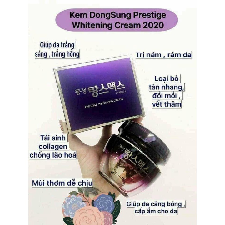 Kem Dưỡng Trắng Da, Hỗ Trợ Giảm Thâm Nám Chiết Xuất Từ Đông Trùng Hạ Thảo DongSung Rannce Cream