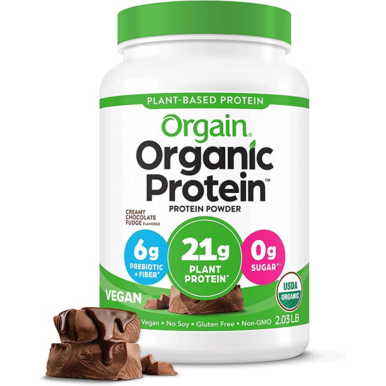 [USA date 10/2025] 920g Protein Powder Creamy Chocolate / Vanilla Bean. Bột protein hữu cơ, đạm thực vật Orgain Organic