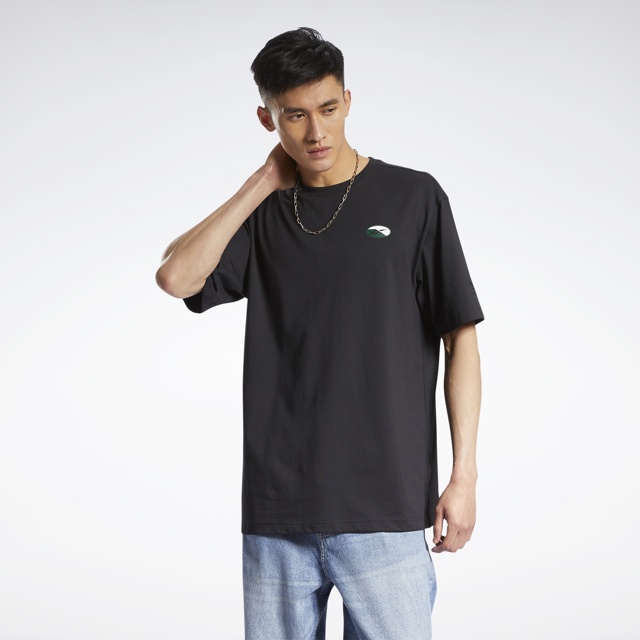 Reebok CLASSICS Áo thun Tập luyện Unisex Classic Performance Tee Màu xanh trắng HB6216