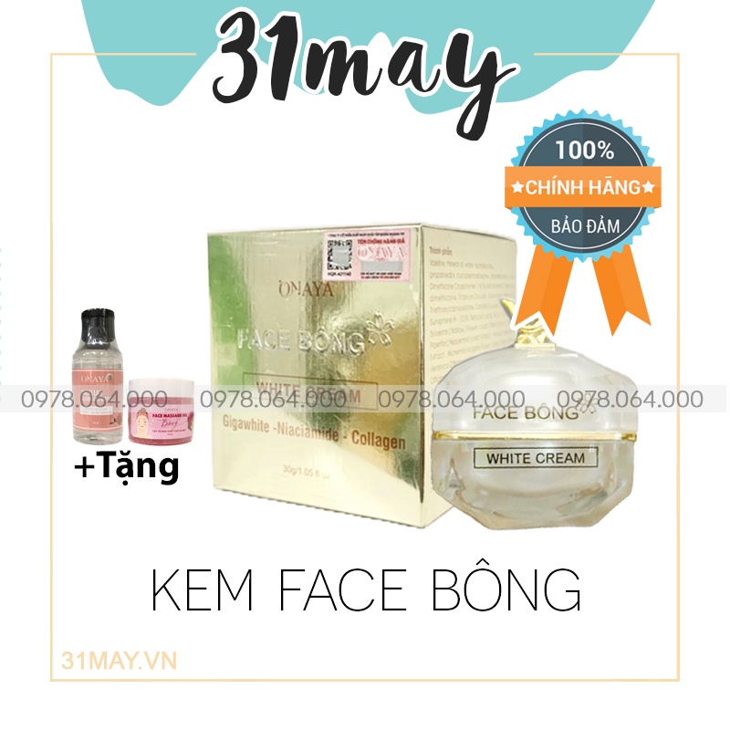 Kem Face Bông Onaya Dưỡng Da Giảm Nám Chính Hãng 30gr