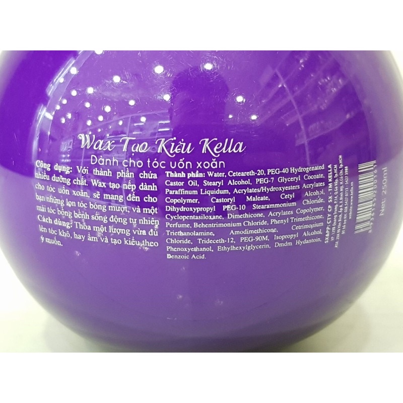 Wax tạo kiểu tóc xoăn Kella không gây bết tóc