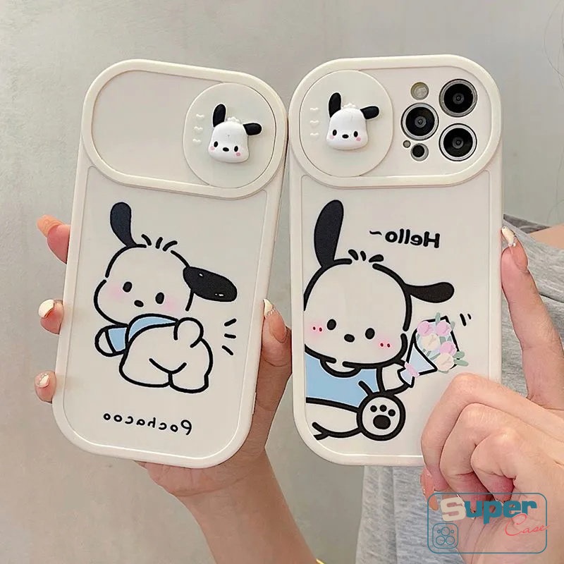 Ốp Điện Thoại TPU Mềm Hình Pochacco Hoạt Hình 3D Cho IPhone 7 8 Plus 11 13 12 Pro MAX XR X XS MAX