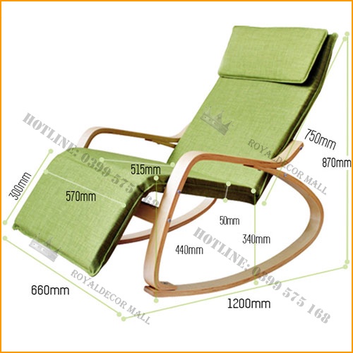 Ghế Poang ROYALDECORHN Nghỉ Ngơi Thư Giãn Đọc Sách Báo