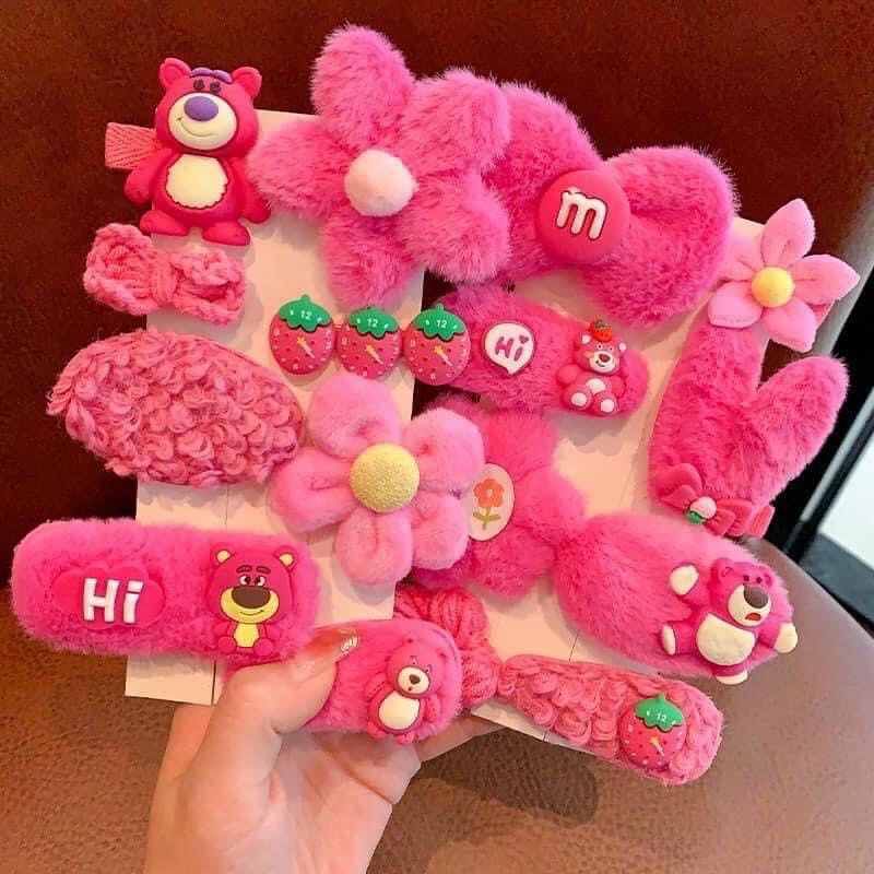 SET 8 CHI TIẾT KẸP GẤU DÂU LOTSO