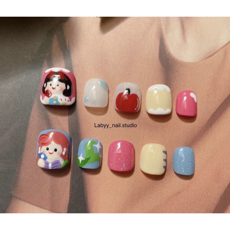 Nailbox thiết kế ( Bạch tuyết & Ariel from ngắn )