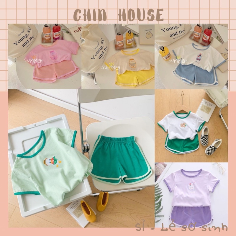 BỘ CỘC TAY THUN LẠNH MINKY MOM THỂ THAO IN HÌNH ĐÁNG YÊU CHO BÉ (sỉ inbox)