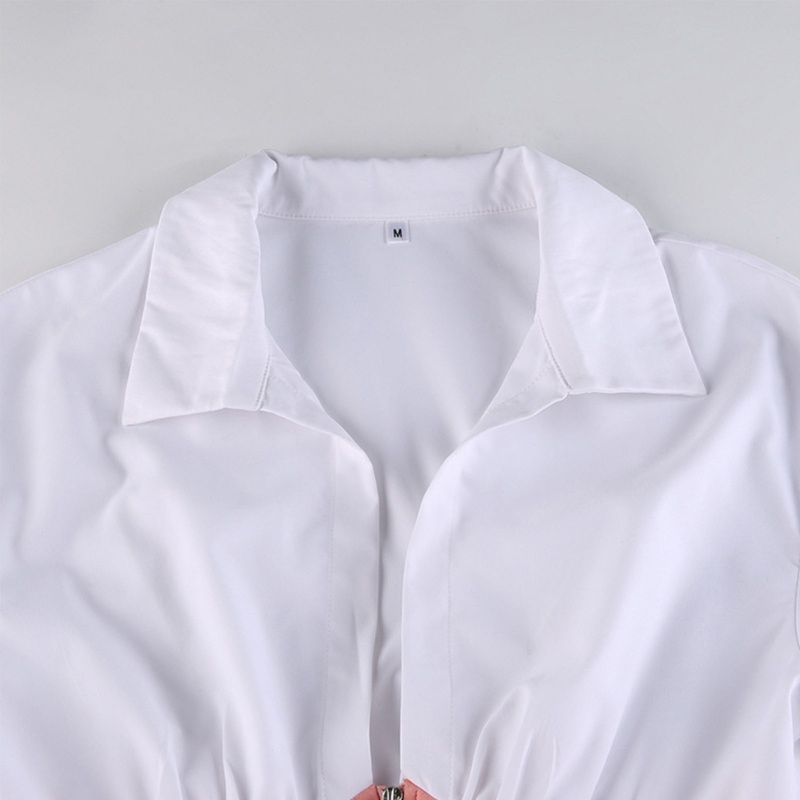 Bộ Áo Liền Quần Tay Phồng Ngắn Dáng Ôm Có Khóa Kéo Thời Trang Quyến Rũ Cho Nữ