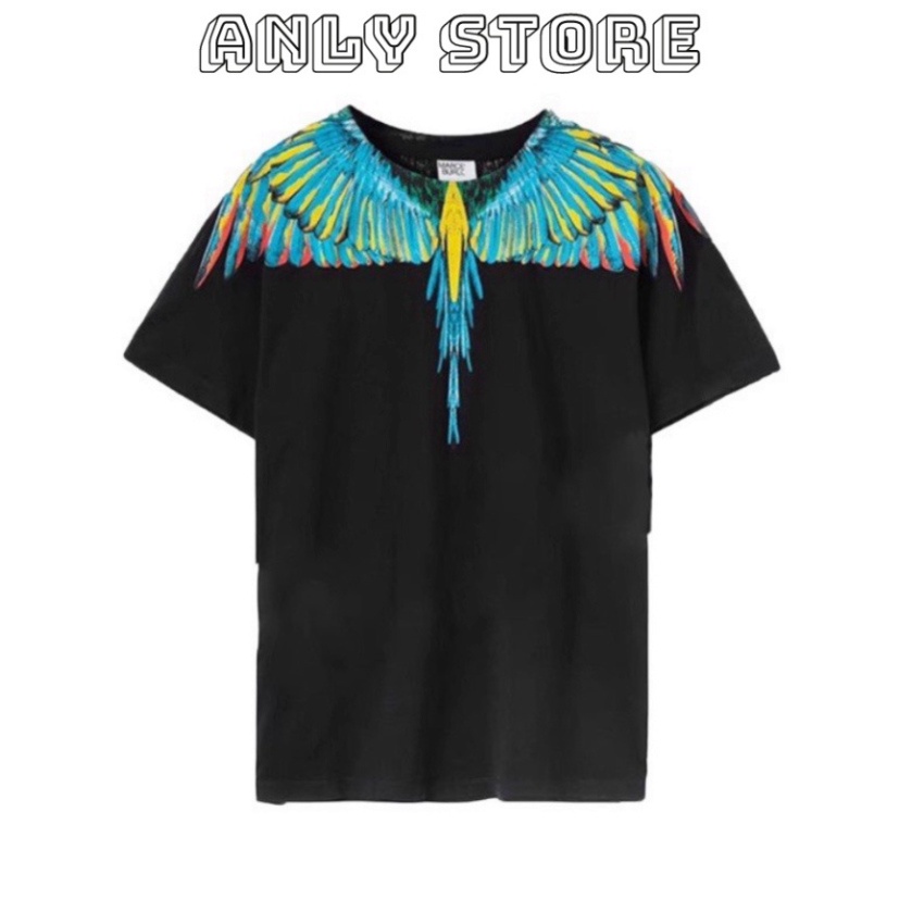 Áo thun cánh chim burlon hoạ tiết cánh chim Streetwear form rộng basic cotton oversize