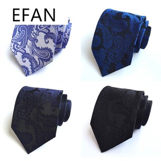 Cà vạt nam 8.5cm màu xanh dương / đen / tím / đỏ rượu họa tiết hoa cổ điển