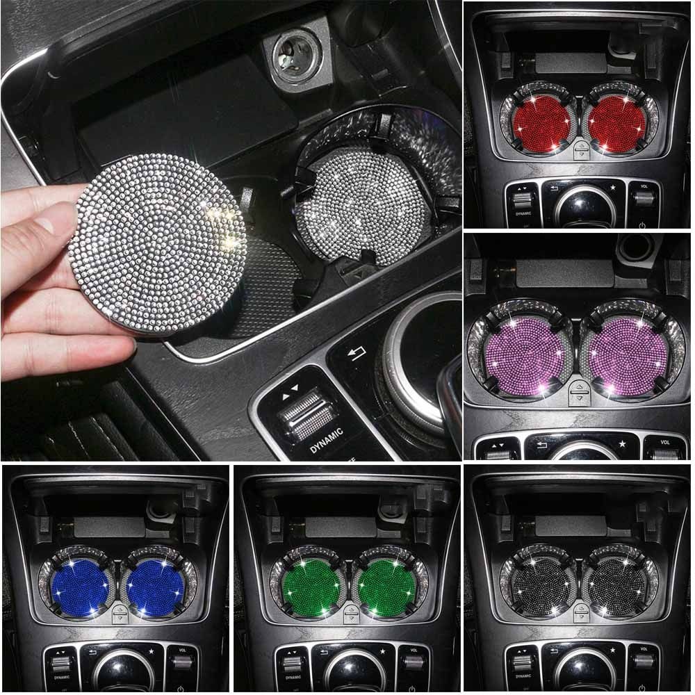 Miếng Lót Cốc Nước Đựng Đồ Trên Ô Tô Đính Đá Nổi Bật Cách Nhiệt Cao Cấp