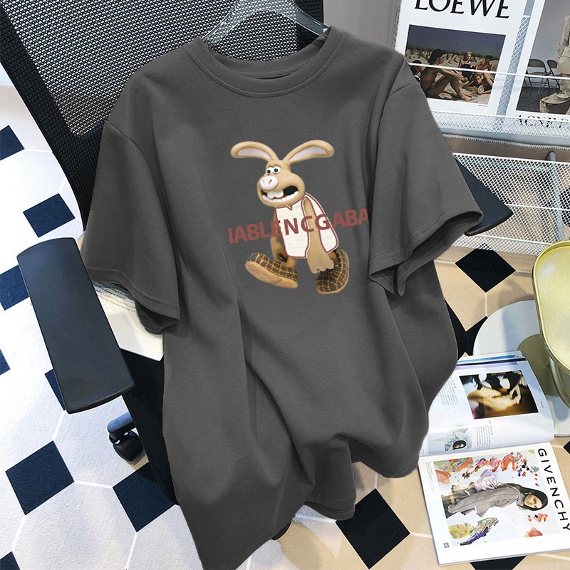 NRVP Áo thun 100% cotton tay ngắn dáng suông in họa tiết trẻ trung thời trang unisex size 5XL