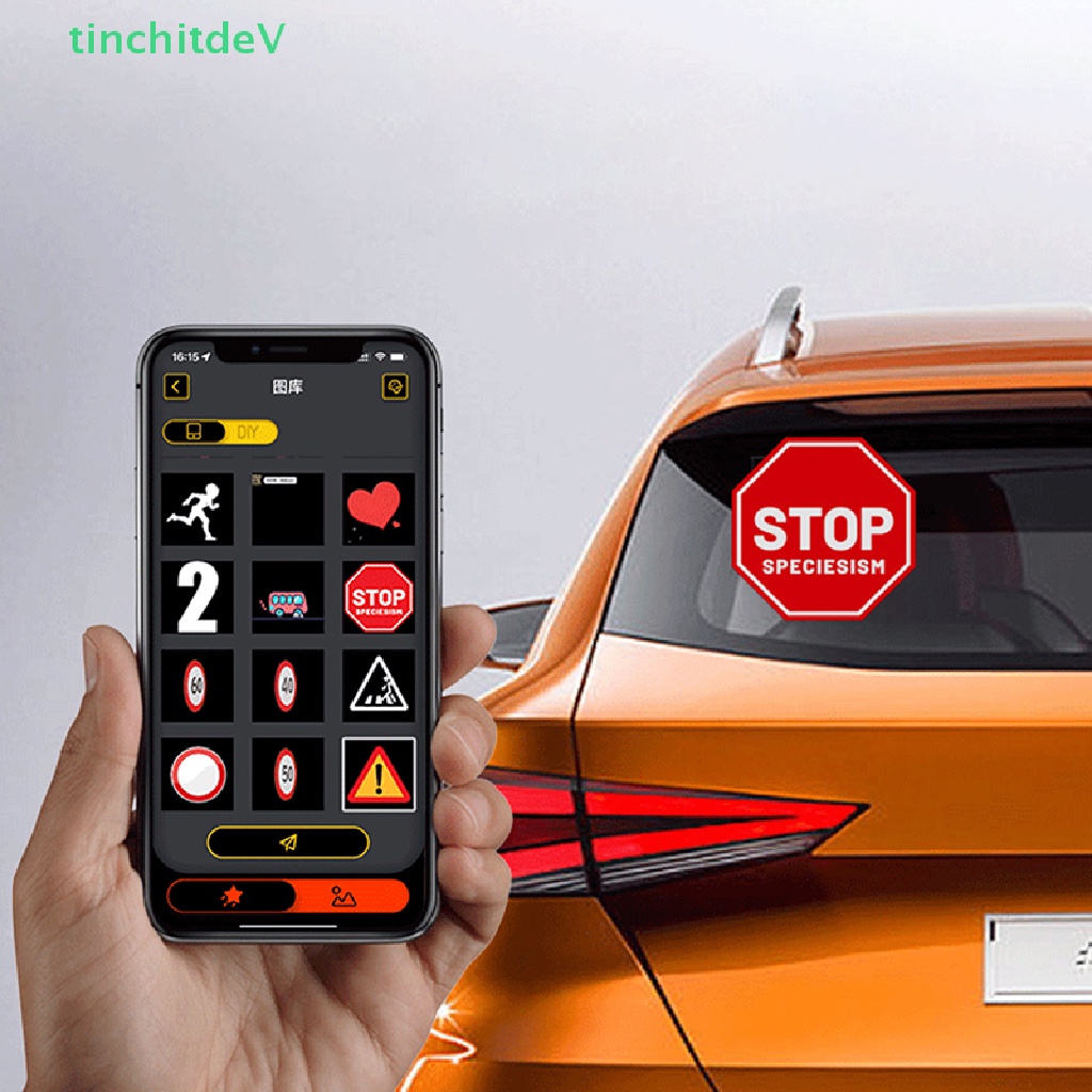 [TinchitdeV] Màn Hình LED Hiển Thị Ứng Dụng Điều Khiển Bằng Ứng Dụng Điện Thoại Di Động Trên Cửa Sổ Xe Hơi [Mới]