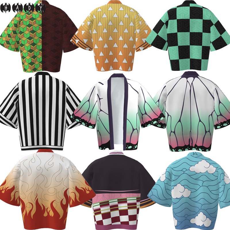 Hàng Có Sẵn Áo Khoác Hóa Trang Nhân Vật Nezuko Butterfly Shinobu Chanahu My Wife Zenitsu Tanjiro Anime Demon Slayer