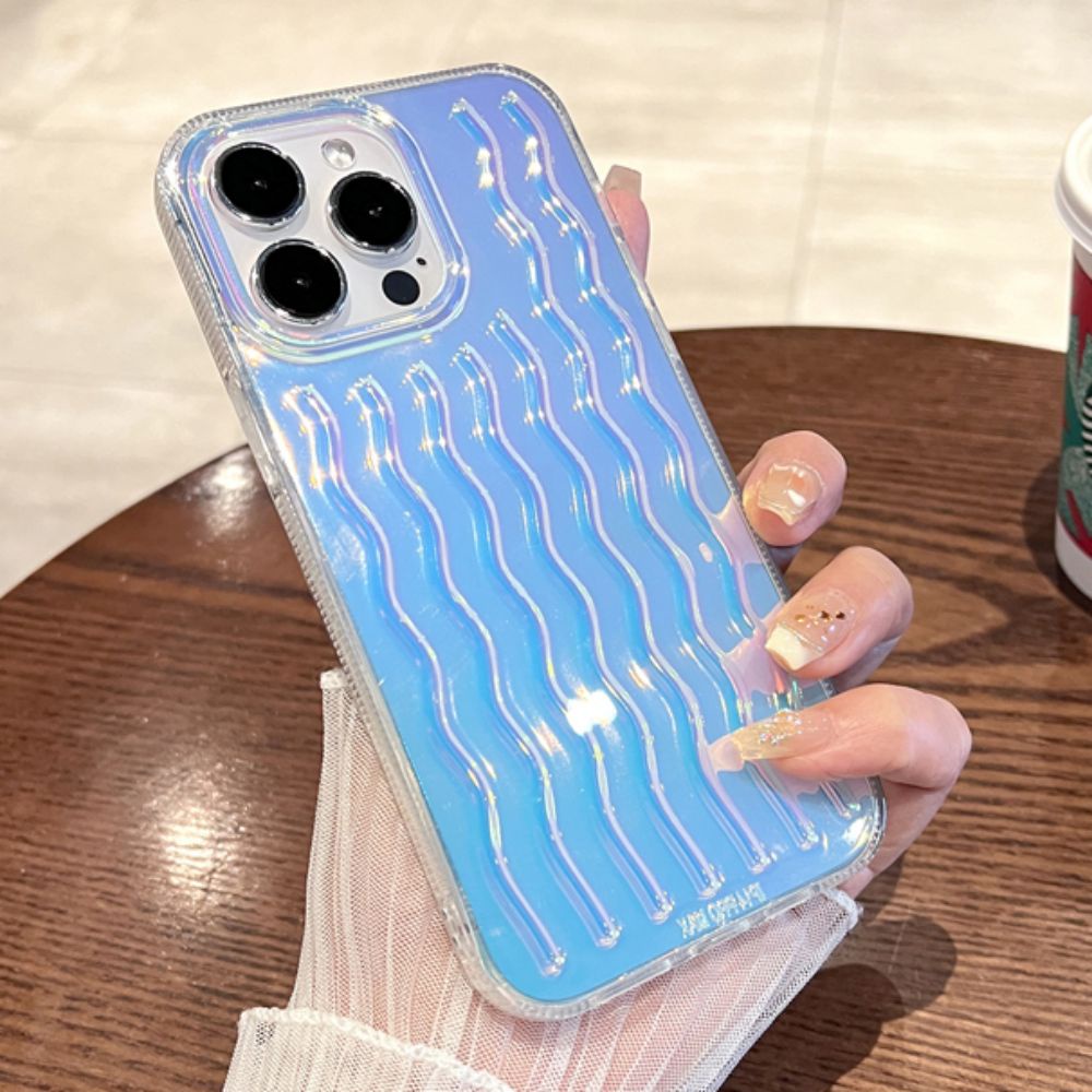 Ốp Điện Thoại TPU Mềm Chống Trượt Chống Rơi Họa Tiết Lượn Sóng 3D Sang Trọng Cho IPhone 11 12 13 14 Pro Max