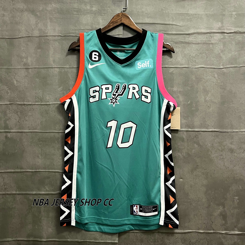 Áo Bóng Rổ Nba San Antonio Spurs Jeremy Sochan 2022-23 Thời Trang Cho Nam #Áo Thun Thể Thao Màu Xanh Lá Cây Số 10 Phiên Bản Thành Phố Jersey Swingman Màu Xanh Lá Cây 10