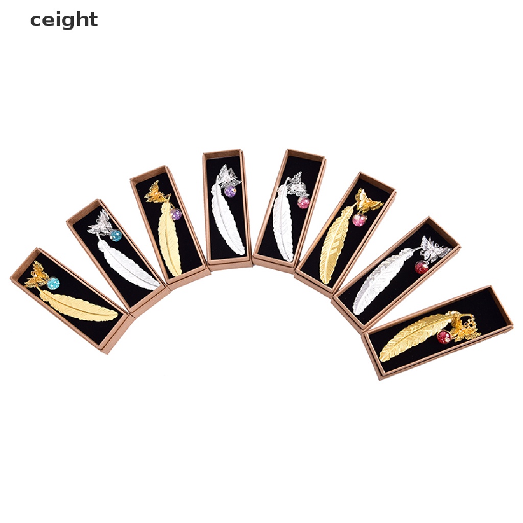 Bookmark Hình Lông Vũ Bằng Kim Loại Phong Cách Trung Hoa Cổ Điển Sáng Tạo Làm Quà Tặng