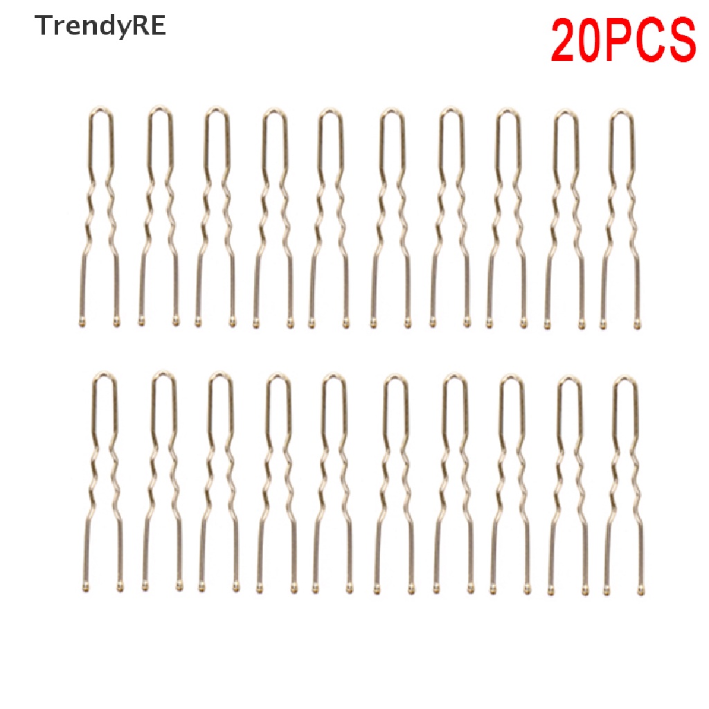 Set 20 Kẹp Tóc Kim Loại Hình Chữ U Thời Trang Cho Nữ