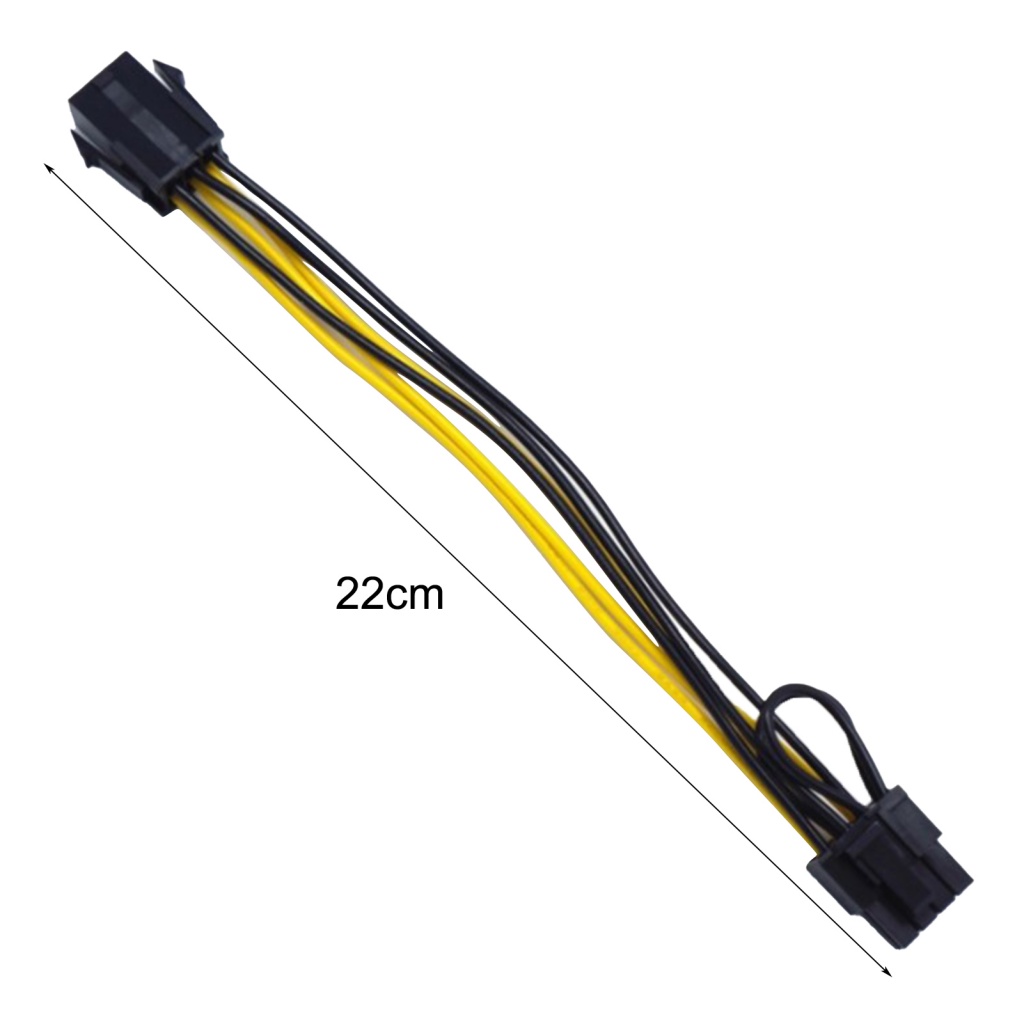 Dây Cáp Tách Thẻ Đồ Họa Hoa Hướng Dương 6Pin Sang 8Pin 22cm Cho Máy Tính PC