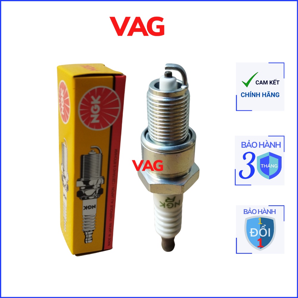 Bugi Spark, Matiz 1, Matiz 2, Matiz 3 0.8, Gentra 1.5, Lanos 1.5 Điện cực Nikel Chính hãng NGK, Bảo hành 3 thang