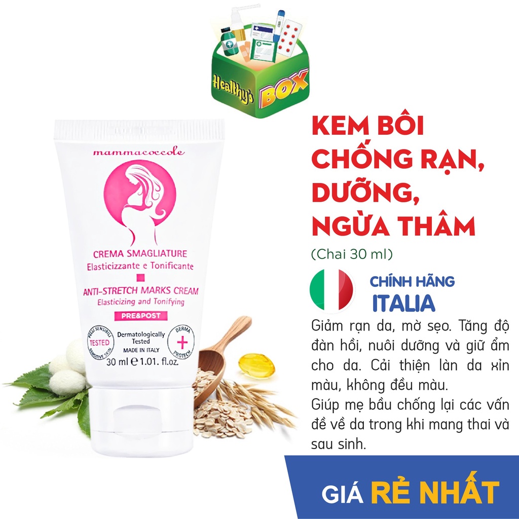 Kem rạn da cho bà bầu Mammacoccole chống rạn da, dưỡng da ngừa thâm khi mang thai và sau sinh 30ml