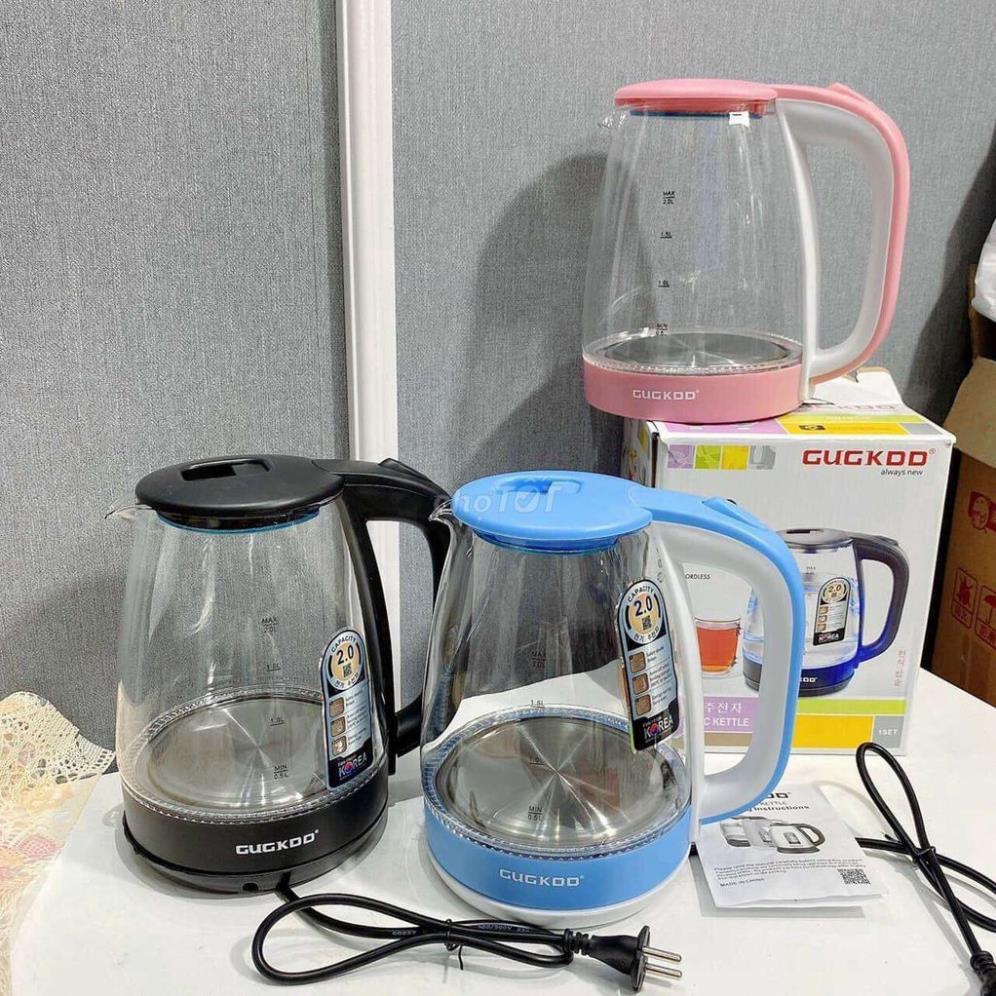 Âm Siêu Tốc Thủy Tinh Cuckoo Cao Cấp 2L 1500W , Có Đèn LED Có Rơ Le Tự Ngắt Khi Nhiệt Cao Bảo Hành 12 Tháng