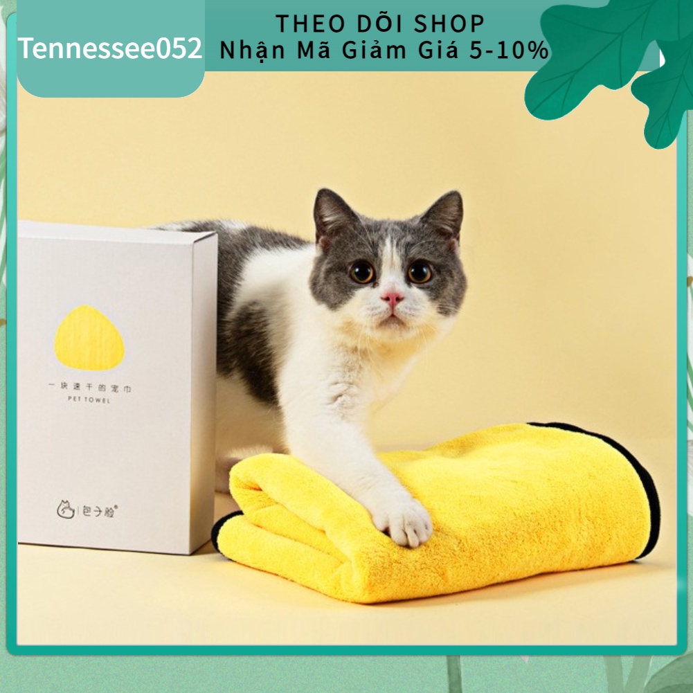 [Hàng Sẵn] Khăn tắm chó mèo thú cưng siêu thấm hút Lau nhanh khô Mềm mịn có thể giặt【Tennessee052】