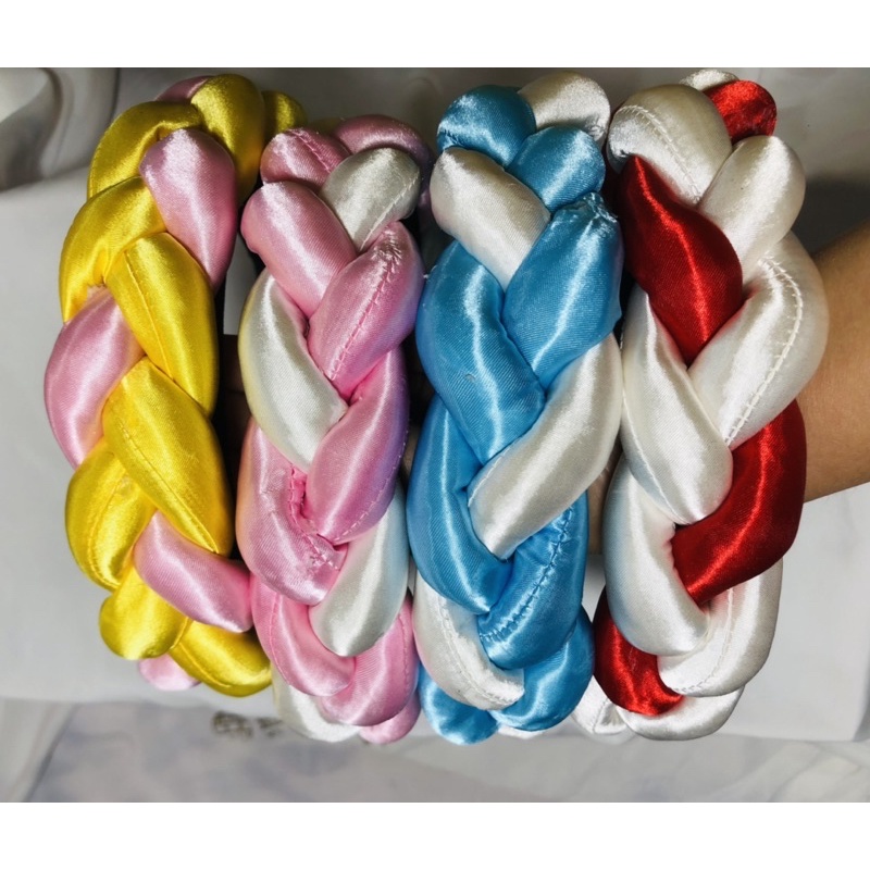 Bờm lụa phối màu cho mẹ và bé