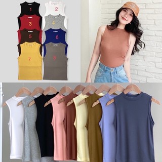 Áo thun sát nách cổ lọ