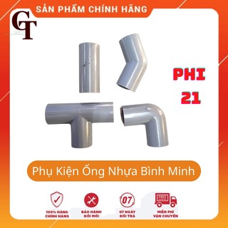 Phụ kiện ống nuớc pvc bình minh phi 21