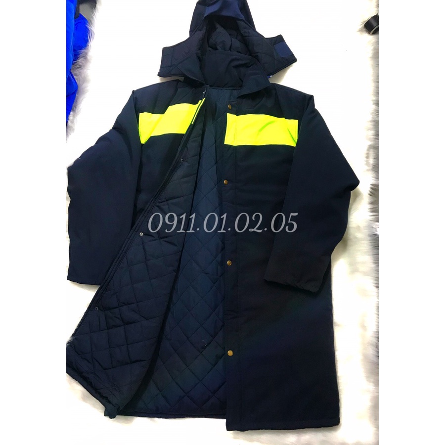 Áo Kho Lạnh Âm 30 Độ Mặc Dài Tới Gối, Đi Vào Kho Đông Lạnh, Trái Cây, Thủy Sản, Thịt Đông Lạnh, Bánh...