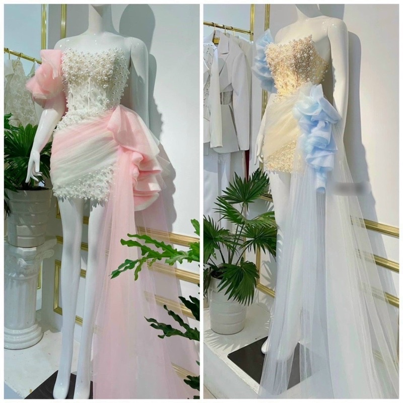 Đầm body dự tiệc TRIPBLE T DRESS lưới phối màu đính ngọc - size s/M/L - MS275Y