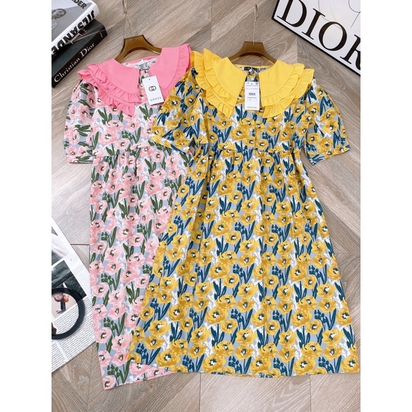 [ 𝐅𝐑𝐄𝐄 𝐒𝐇𝐈𝐏 ] ❤❤️váy hoa xinh suất sắc phom to dài chuẩn mẫu bầu bì bom chen thoải mái màu xinh quá chị em oi Em