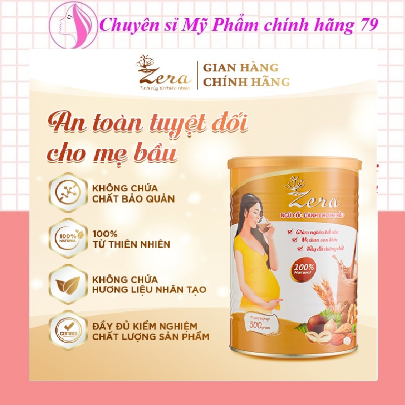 Ngũ cốc cho bà bầu Zera,ngũ cốc dinh dưỡng cho mẹ bầu thơm ngon dễ uống, đầy đủ dưỡng chất