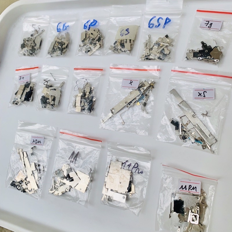 Bộ Nẹp đầy đủ từ 5S, 6G, 6S, 6Plus, 6SPlus, 7G, 7Plus, 8G, 8Plus, X, Xs, Xsmax, 11, 11Pro, 11Promax