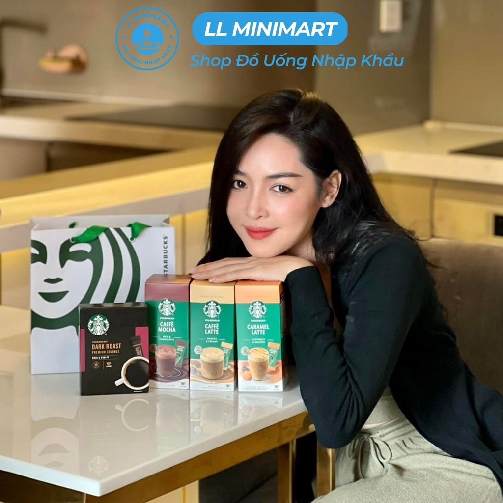 COMBO 2 Hộp Cà Phê Hòa Tan Starbucks Latte Hộp 4 Gói x 22G