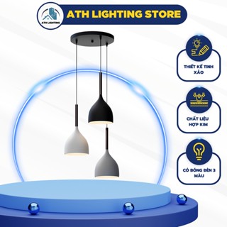 Đèn thả bàn ăn cao cấp 3 bóng 3 chế độ màu sơn tĩnh điện cao cấp  ATH LIGHTING tặng kèm bóng LED chuyên dụng