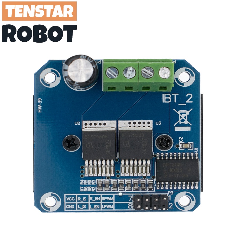 Mô Đun Điều Khiển Động Cơ Công Suất Cao BTS7960 43A Cho Xe Hơi Thông Minh20210822