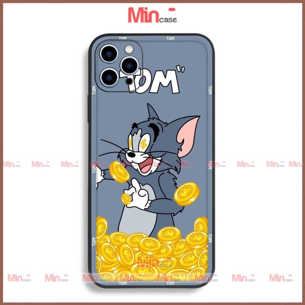 Ốp lưng điện thoại iPhone cạnh viền vuông silicon dẻo tom and và jerry iphone ip 6/6s/7/8/X/XS/11/12/13/14 Pro Plus Max