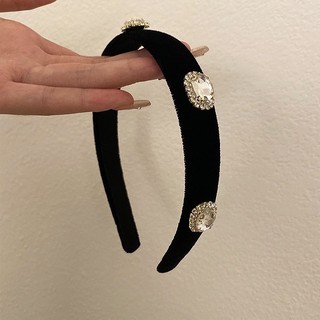 Băng Đô, Cài Tóc Đính Đá Nhung Lấp Lánh Hàn Quốc