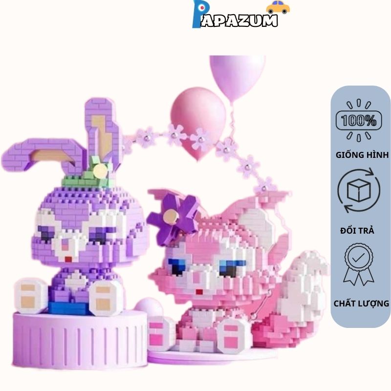 Đồ chơi mini cho bé mô hình lắp ráp nhân vật hoạt hình dễ thương PAPAZUM